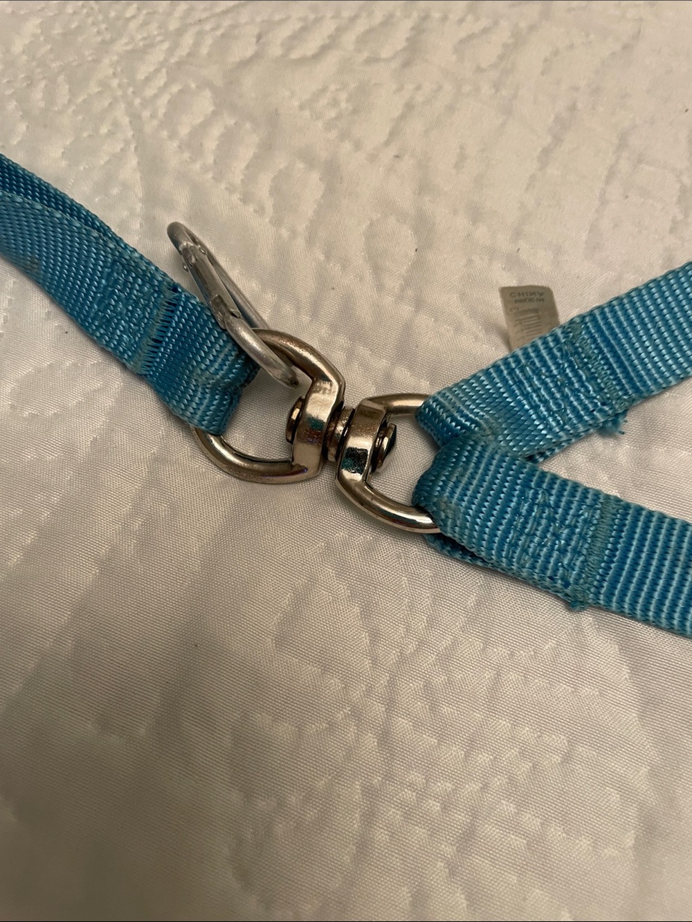 Blue Nylon Double Leash Splitter for Walking Two Dogs at One Time Like New - Picture 6 of 8